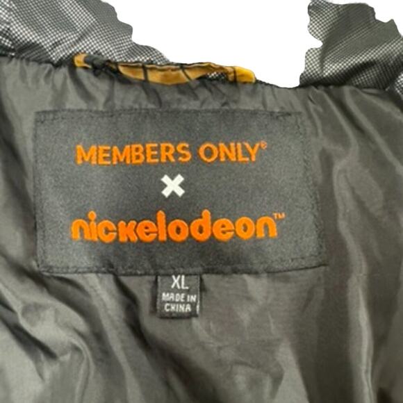 MEMBERS ONLY Y2K Nick. Rugrats ,Ren & Stimpy Puffer Jacket Size XL POP ART - Picture 4 of 8